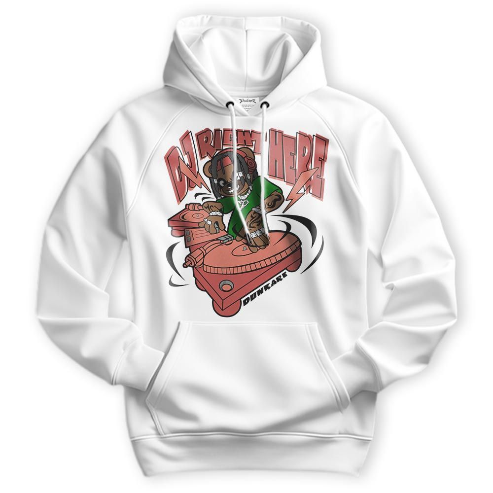 Sweatshirt To Match Dune Red 13s Hoodie - DJ Right Here Bear Hoodie Unisex