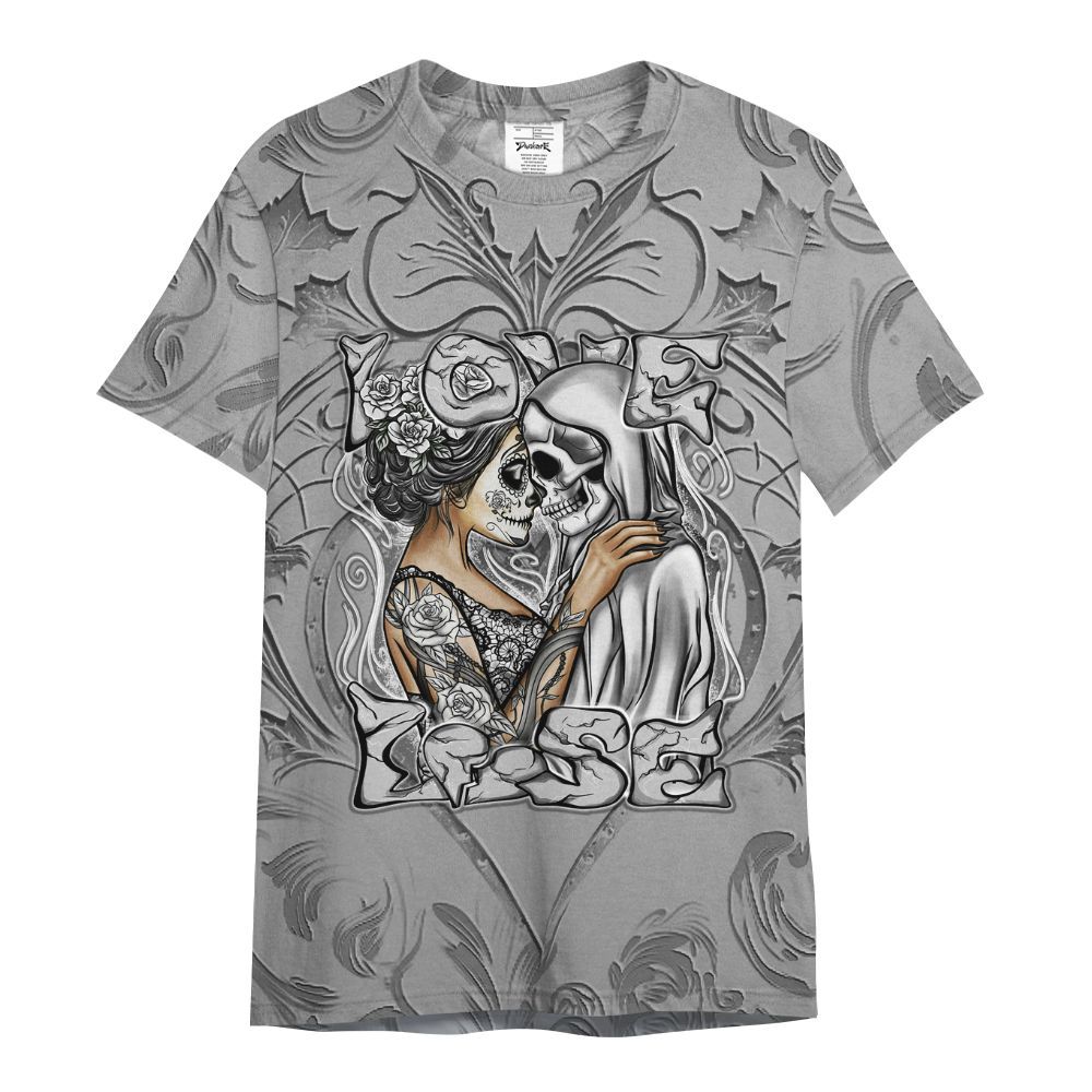 Shirt To Match Black Wolf Grey 12s - Loves Lose Gothic All Over Print