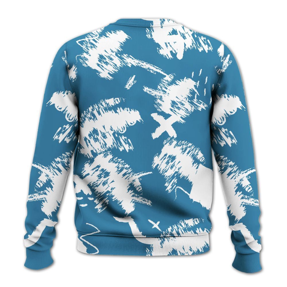 Sweatshirt To Match High OG UNC Reimagined 1s - Hustle Grind Pray Retro All Over Print