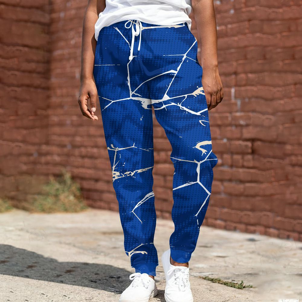 Sweatpant To Match Low Game Royal 1s - Crack Graphic All Over Print
