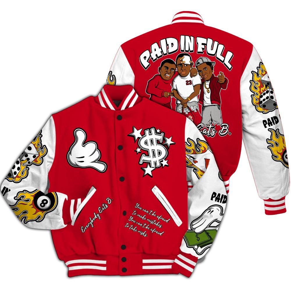 Varsity Jacket To Match Cortez GS Valentine's Day - Funny Everybody Paid In Full Graphic All Over Print