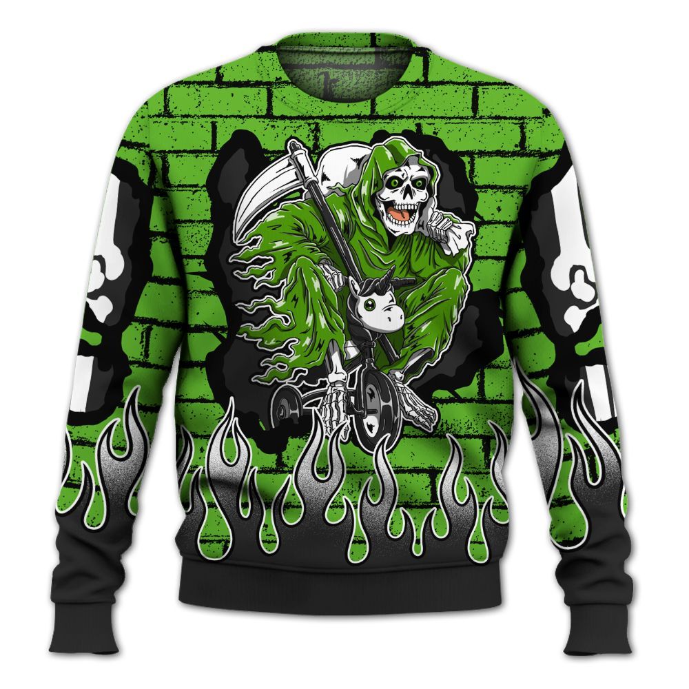 Sweatshirt To Match Air Foamposite One Volt - Self Make Skeleton Crashed All Over Print