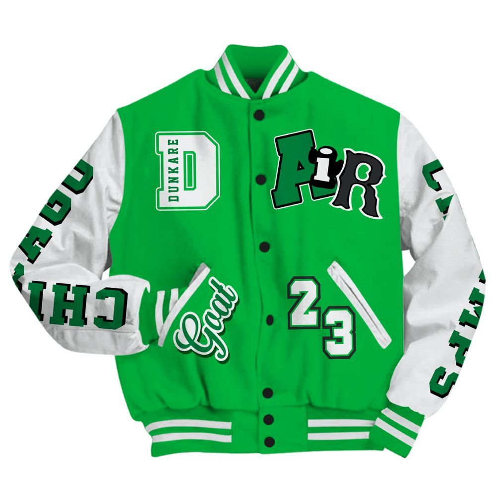 Varsity Jacket To Match Lucky Green 5s - AIR Number 23 GOAT All Over Print