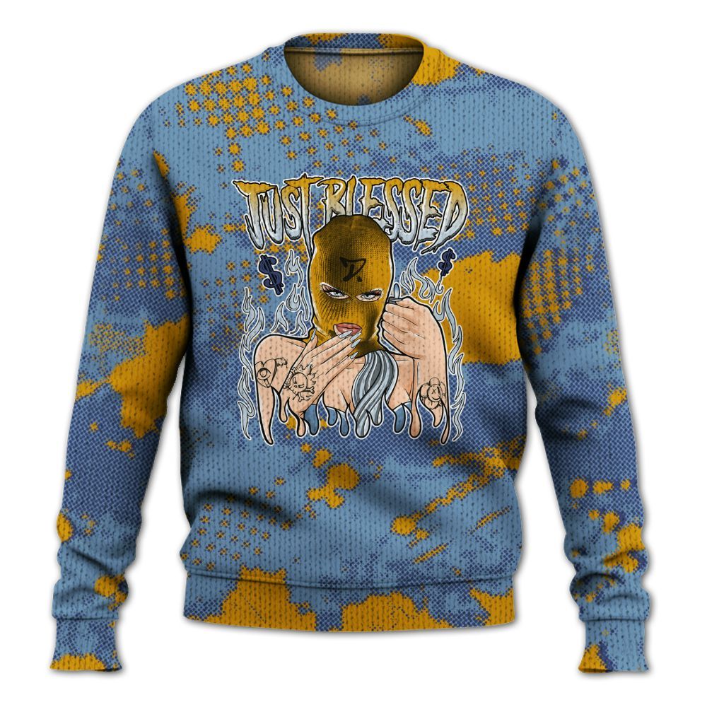 Knitted Sweater To Match High OG First In Flight 1s - Blessed!! Smoke Dot