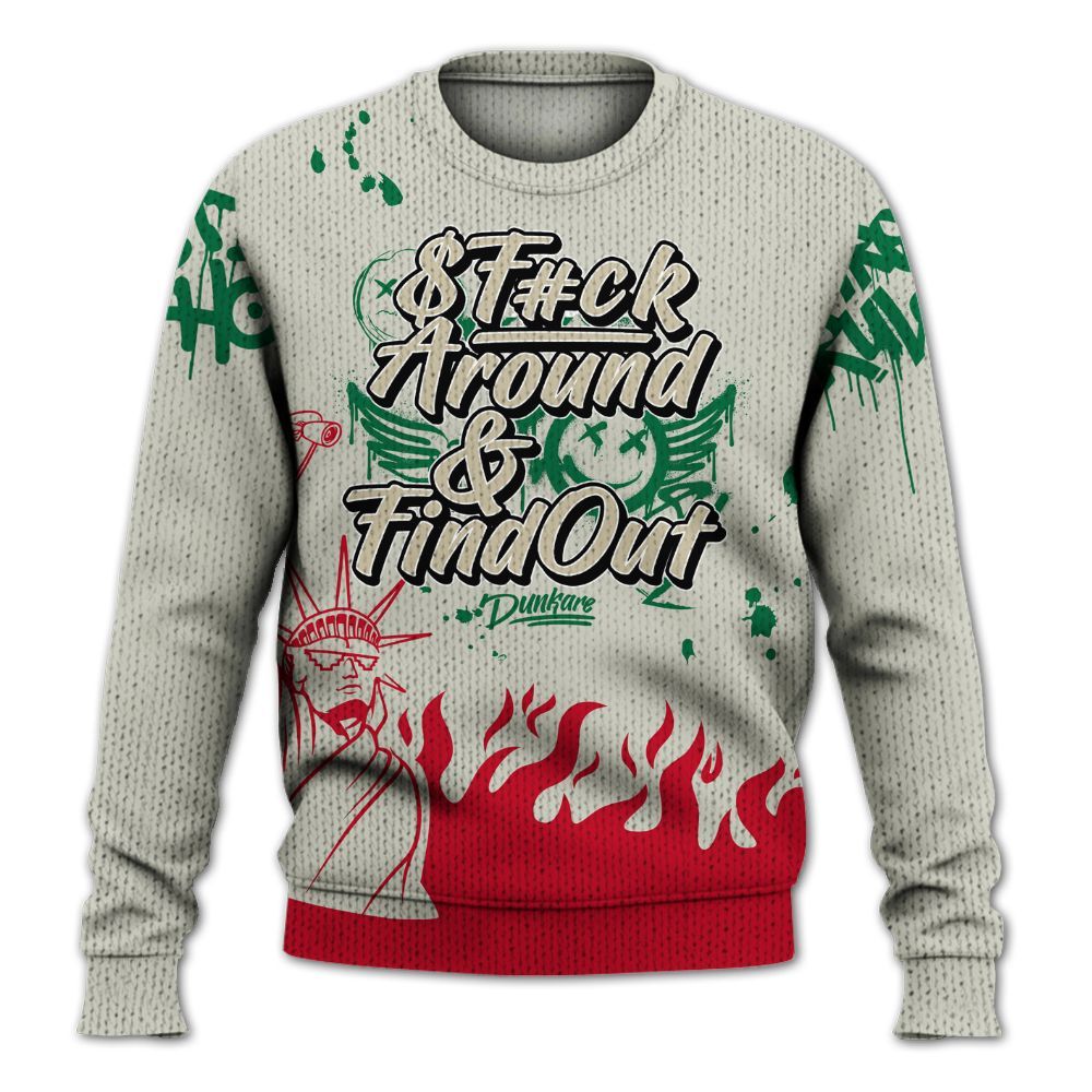 Knitted Sweater To Match El Grito 5s - Graphic Fck Around Find Out