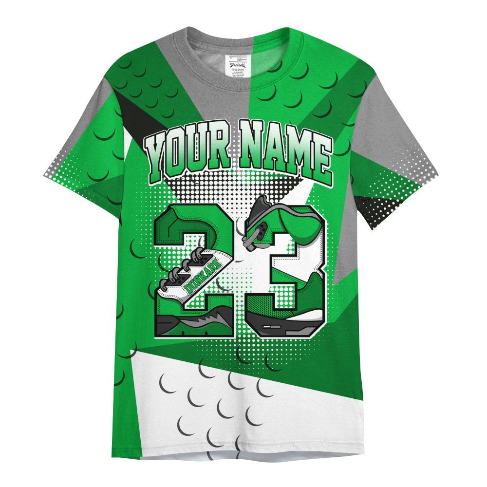 Shirt To Match Lucky Green 5s - Poly Custom Name Number 23 5s All Over Print