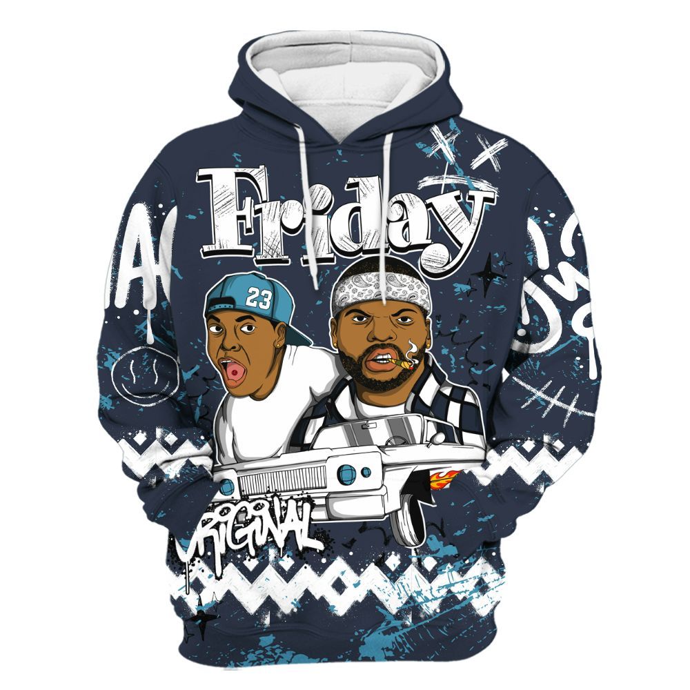 Hoodie To Match Retro Obsidian 13s - Friday Sneaker Crayon All Over Print