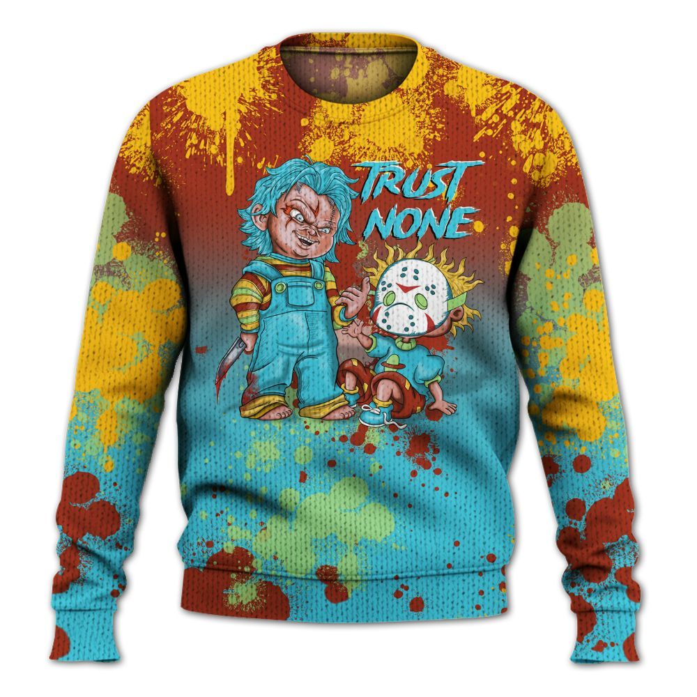 Knitted Sweater To Match SB Dunk Di'Orr Greenwood - Trust No One Scary