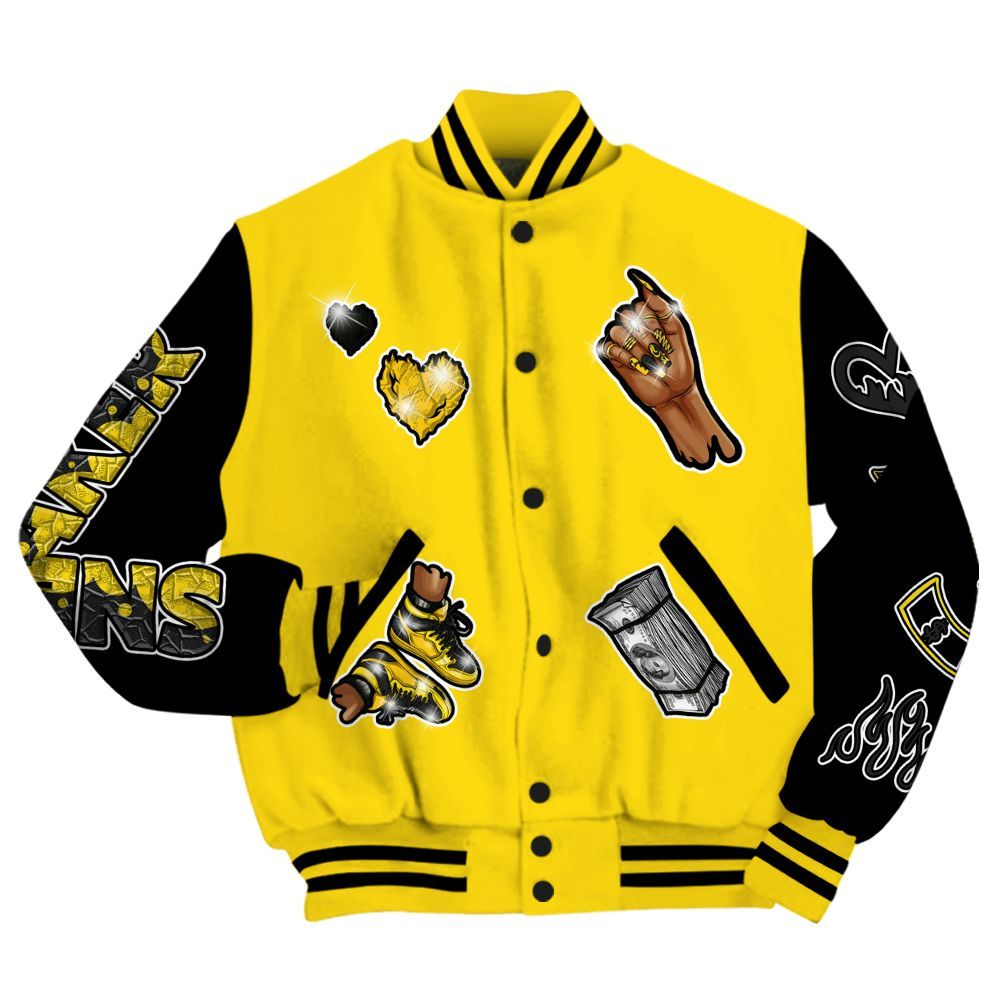 Varsity Jacket To Match Retro Thunder 4s - Sneakerz Girlz All Over Print