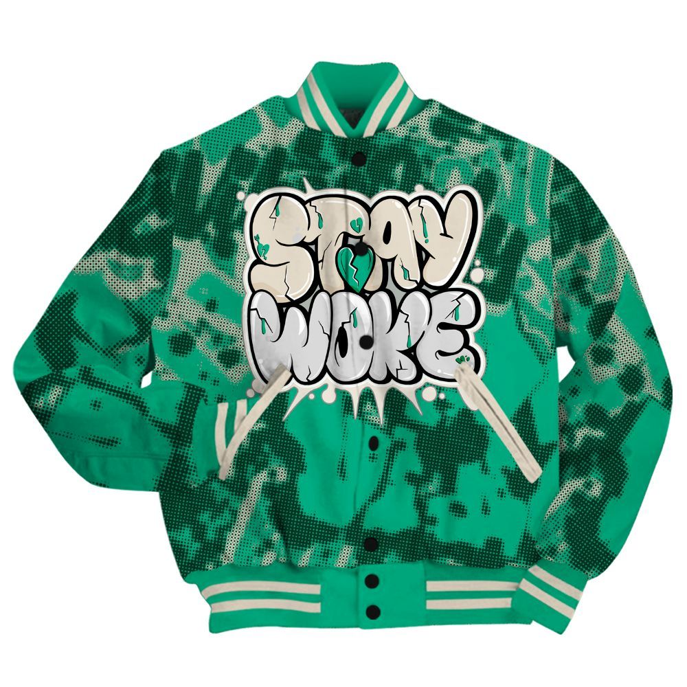 Varsity Jacket To Match Oxidized Green 4s Shirt - Stay And Woken Street All Over Print