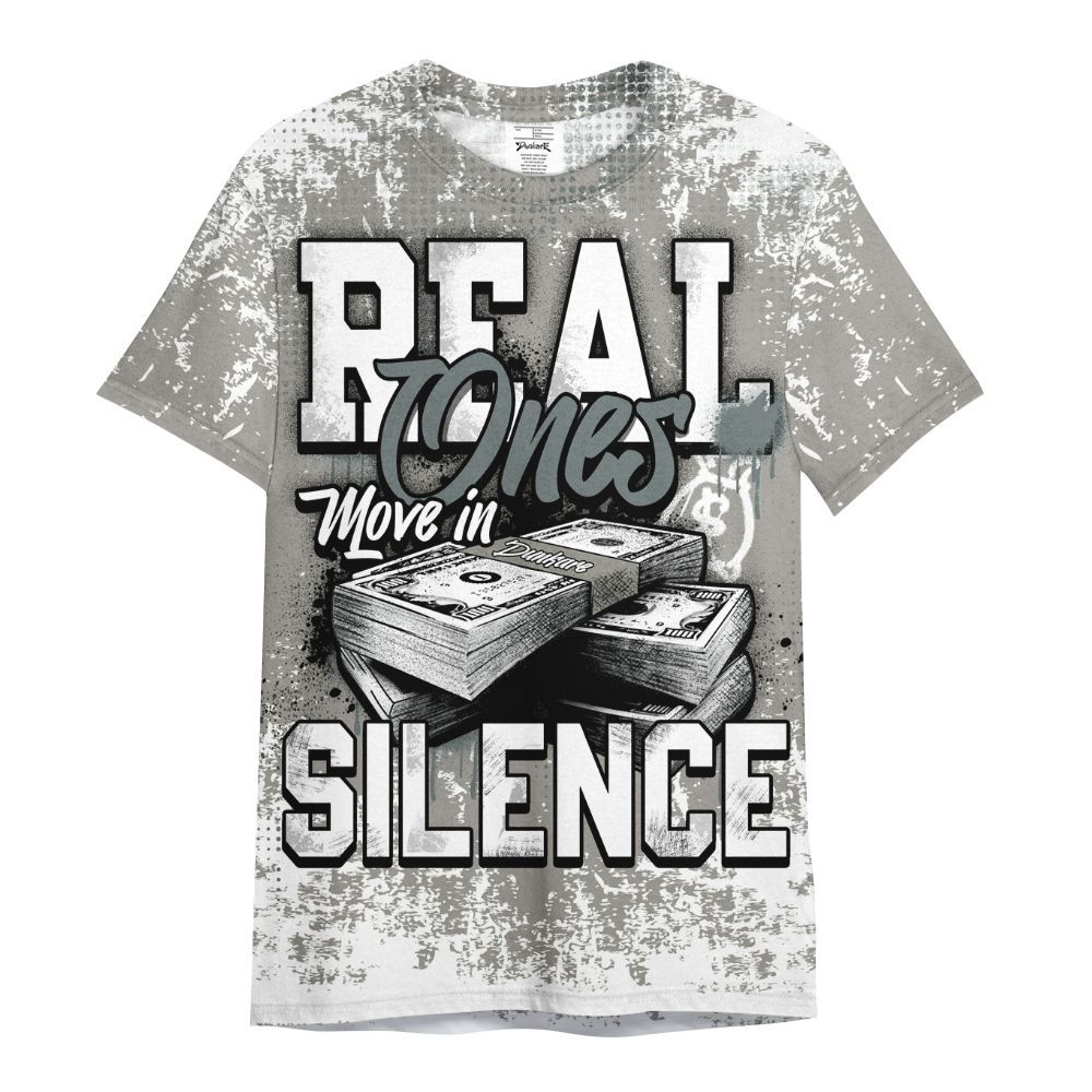 Shirt To Match Cool Grey 9s - Move In Silence Money Street Retro All Over Print