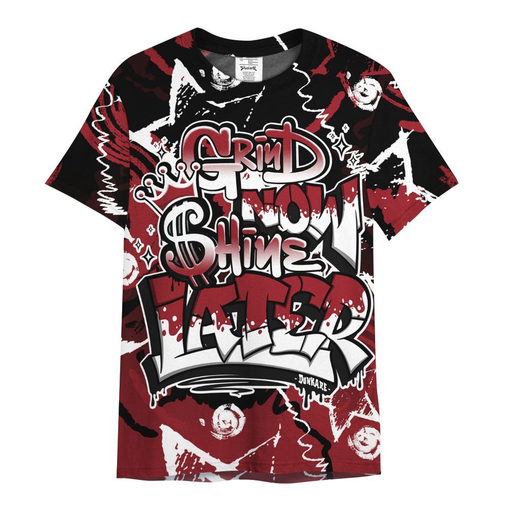 Shirt To Match High Black Toe Reimagined 1s - Grind Shine Later Drip All Over Print