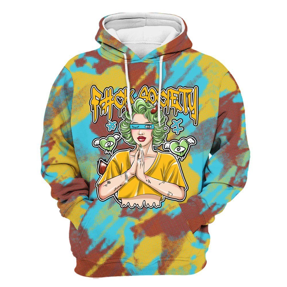 Hoodie To Match SB Dunk Di'Orr Greenwood - F#ck Xociety Halftone All Over Print