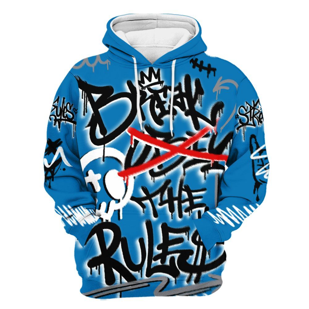 Hoodie To Match Wizards 3s - Break Rules Streetwear All Over Print