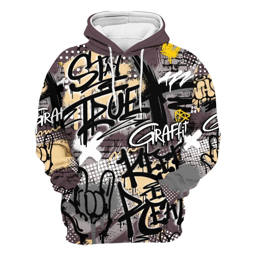 Hoodie To Match AMM Black 3s - True It Real Graffiti Streetwear All Over Print