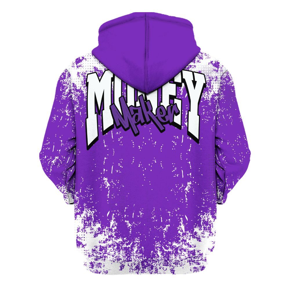 Hoodie To Match Retro Dark Iris 3s - Move In Silence Money Street Retro All Over Print