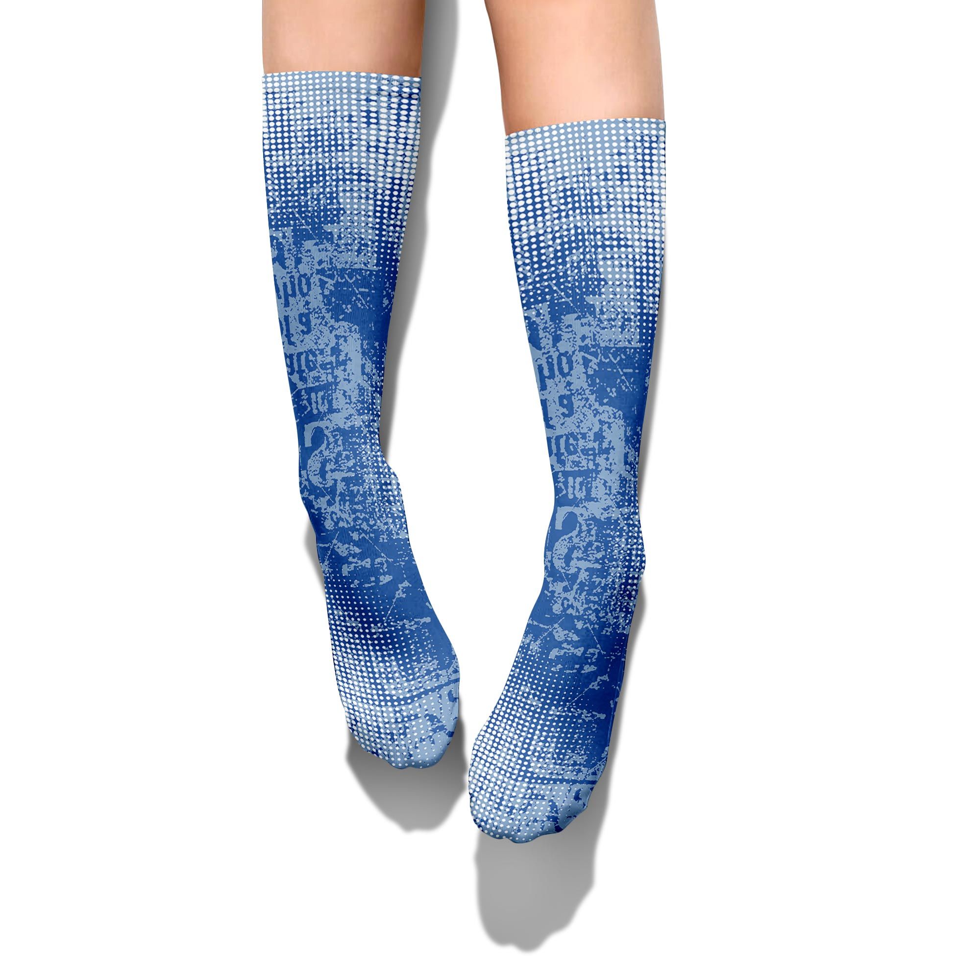 Sock To Match Low Space Royal 11s - Glitch Text Graphic Unisex