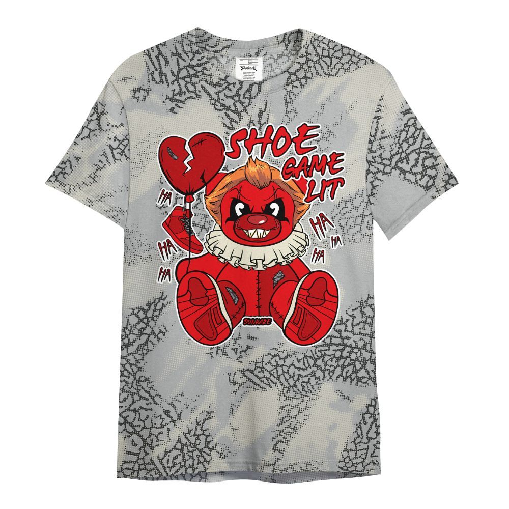 Shirt To Match Cement Grey 3s - Shoe Game Bear Abstract Halftone All Over Print