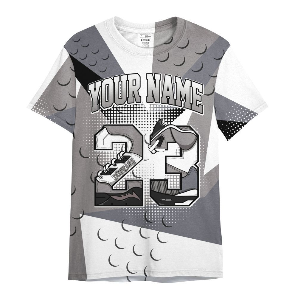 Shirt To Match Cool Grey 11s - Poly Custom Name Number 23 5s All Over Print