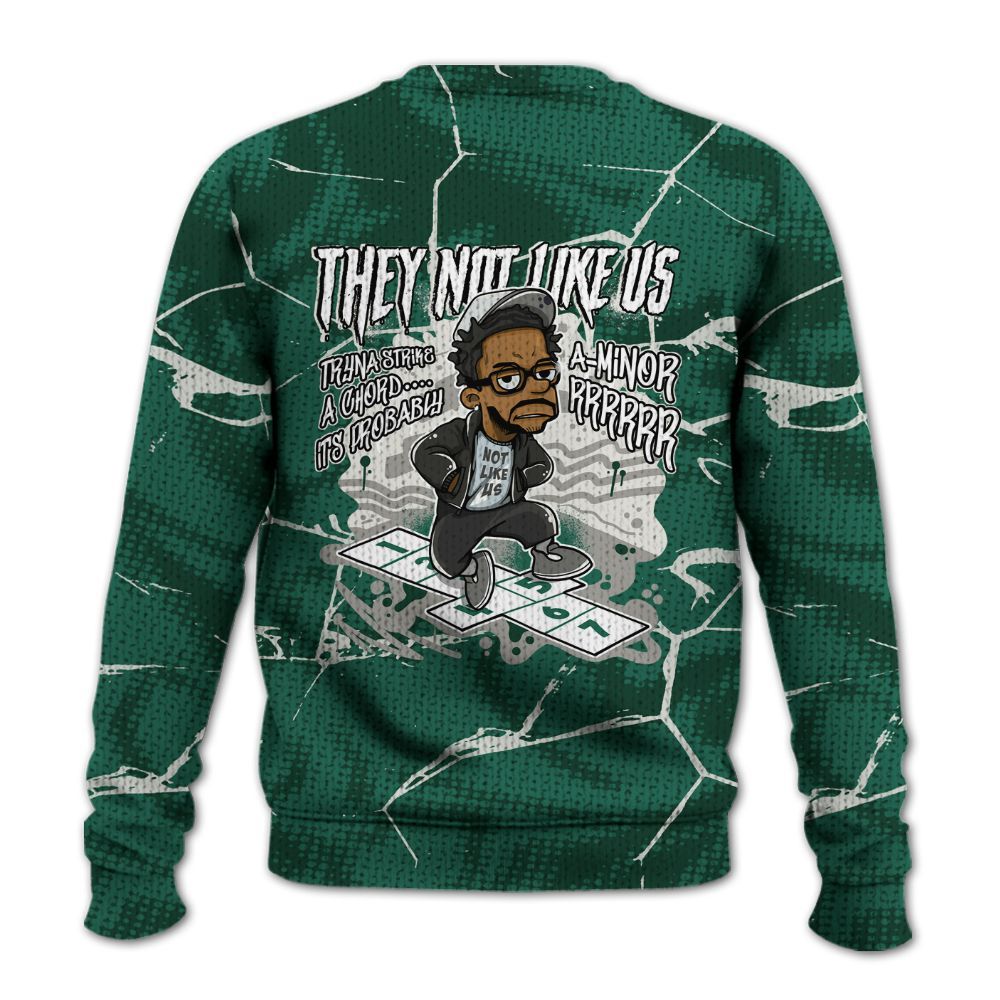 Knitted Sweater To Match Oxidized Green 4s - Hopscotch Dislike Us Graphic Crack
