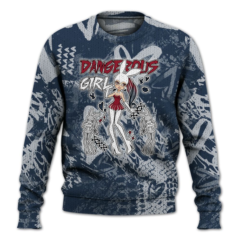 Knitted Sweater To Match Retro Olympic 6s - Dangerous.Girl Heart Grunge