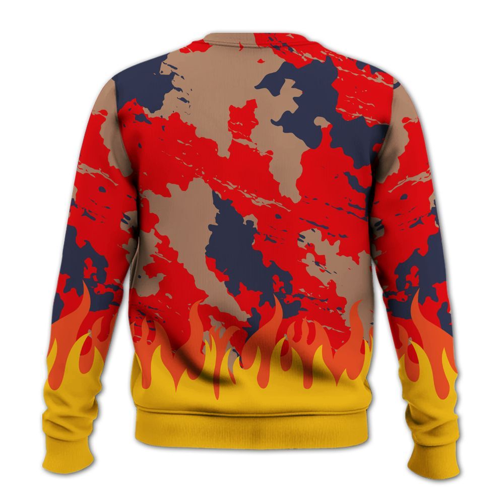 Sweatshirt To Match Low OG Howard Bison 1s - Blooms Whisper Retro All Over Print