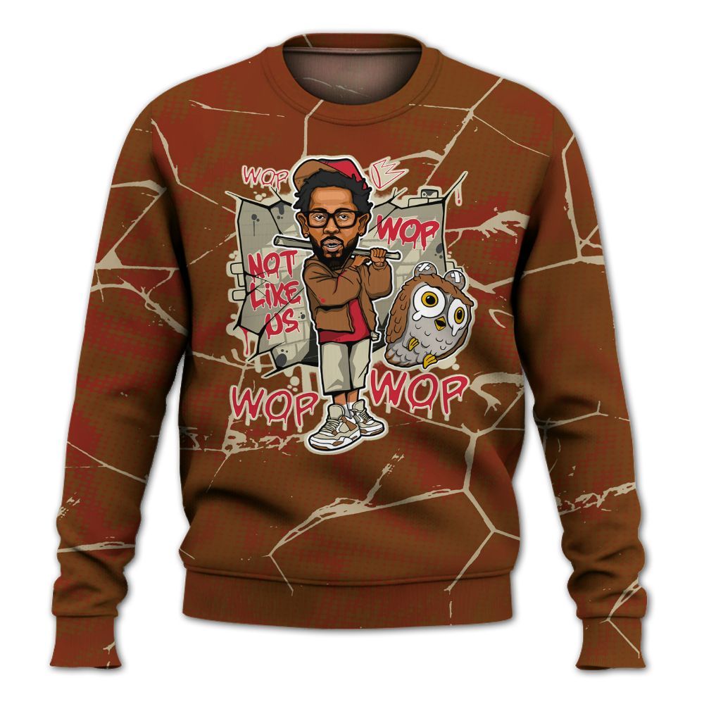 Sweatshirt To Match Archaeo Brown 5s - None Like ComptonCity Graphic Crack All Over Print