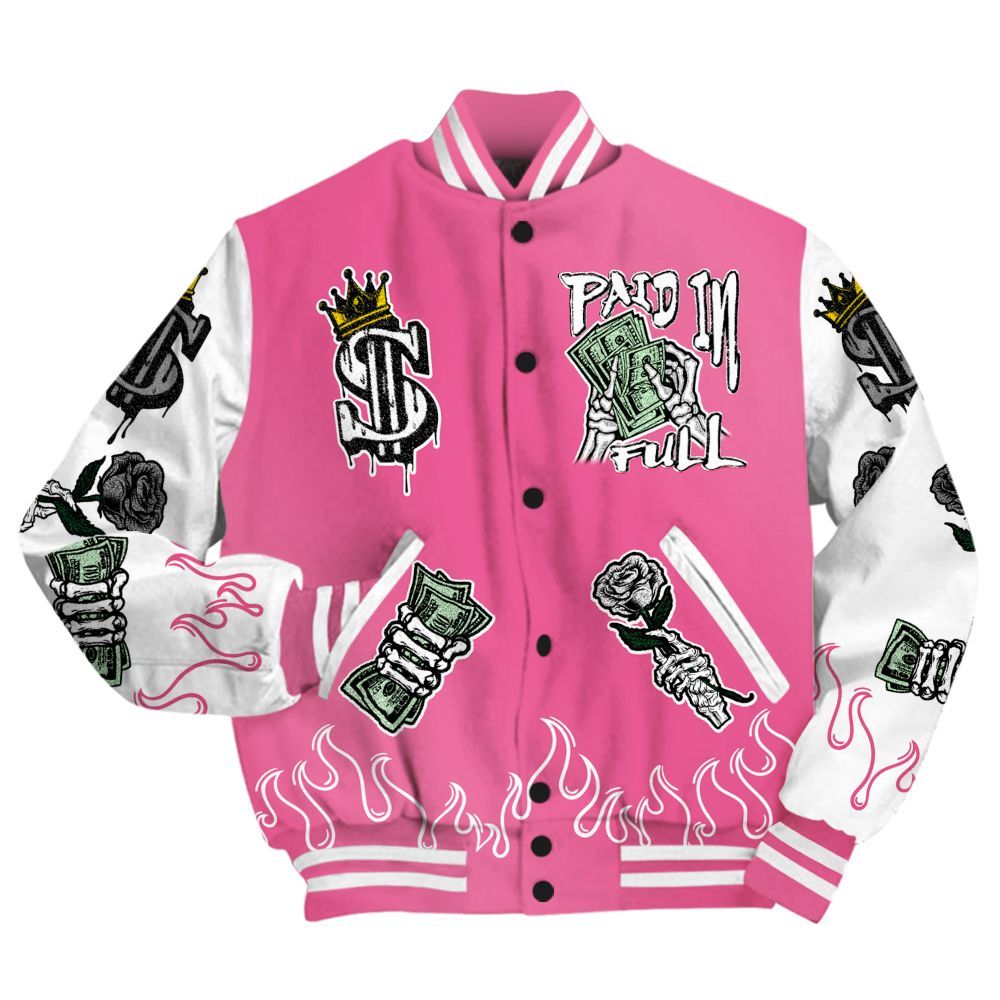 Varsity Jacket To Match Air Max SNDR Hyper Pink - Fire Everybody Paid In All Over Print