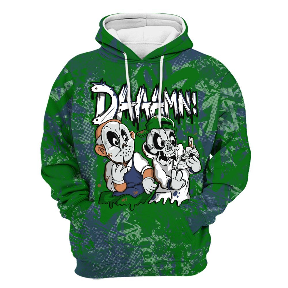 Hoodie To Match Midnight Navy 13s - Damn Shoe Graphic Heart Grunge All Over Print