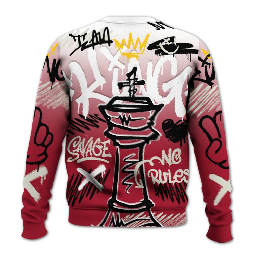 Sweatshirt To Match High OG Black Toe Reimagined 1s - Street King Chess Streetwear All Over Print