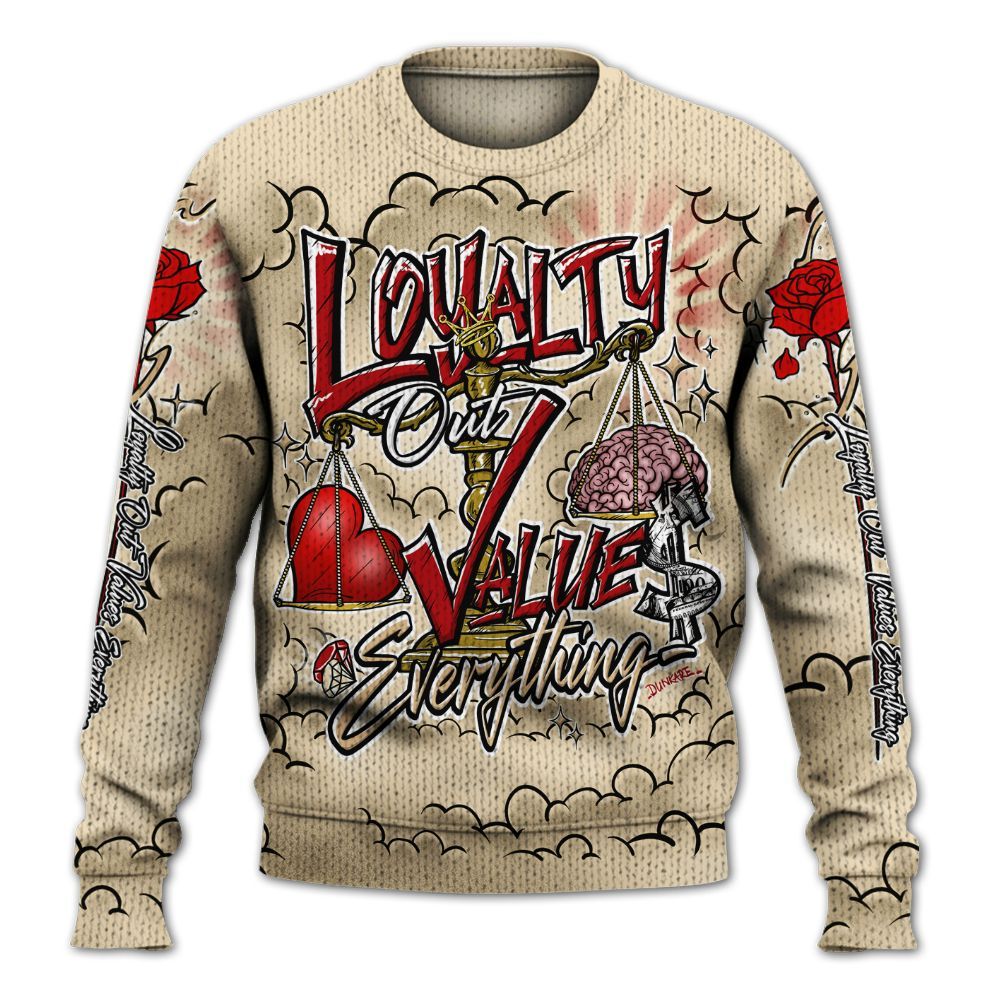 Sweater To Match Dunk Low Strawberry Waffle - Loyalty Wins Everything Graphic