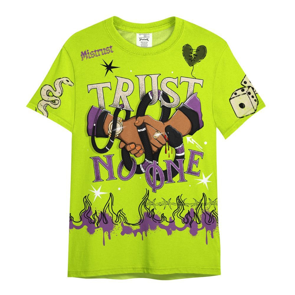 Shirt To Match GS Black Barely Volt 11s - Trust No One Snake-Bite Doodle Crayon All Over Print