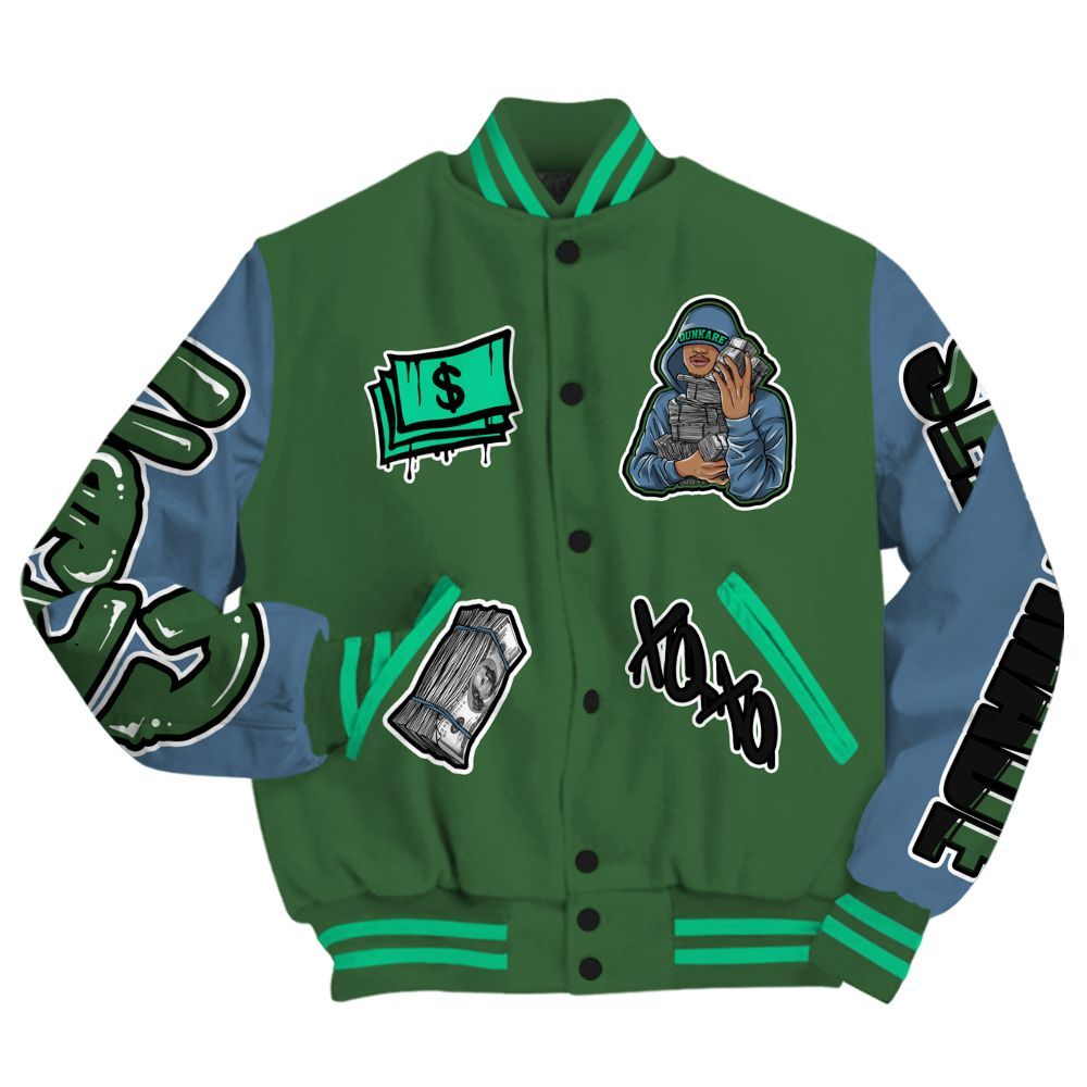 Varsity Jacket To Match Foamposite Pro Pine Green 2025 - Selfmade Unique All Over Print