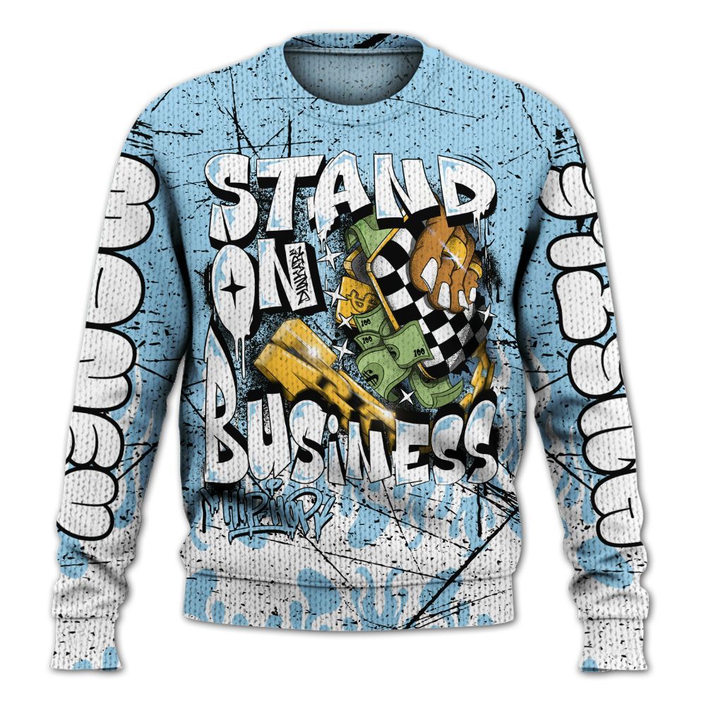 Sweater To Match Legend Blue 11s - Stand Business Graffiti Graphic