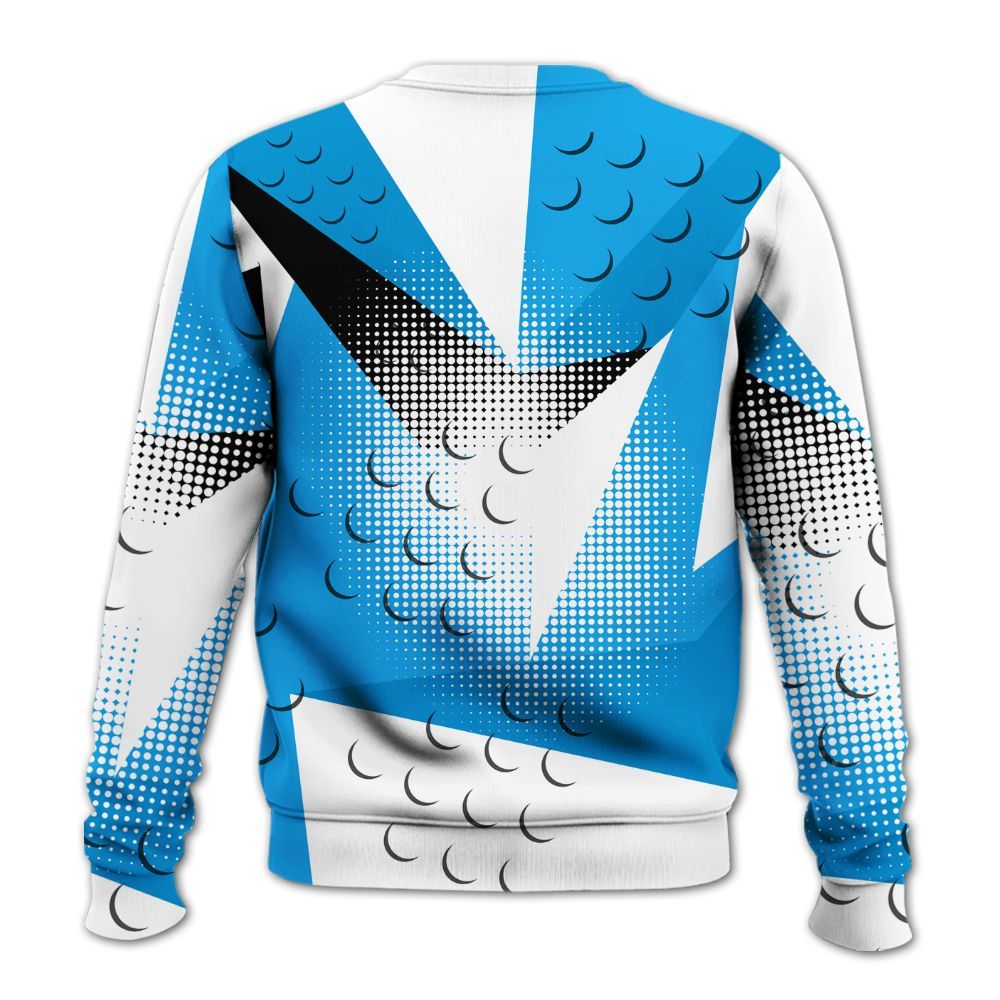 Sweatshirt To Match Black University Blue 2022 13s - Poly Custom Name Number 23 5s All Over Print