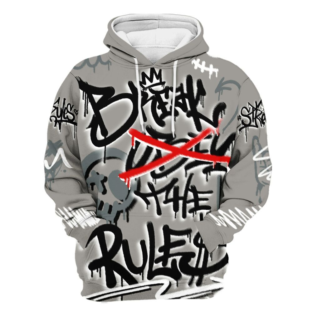 Hoodie To Match Cool Grey 9s - Break Rules Streetwear All Over Print