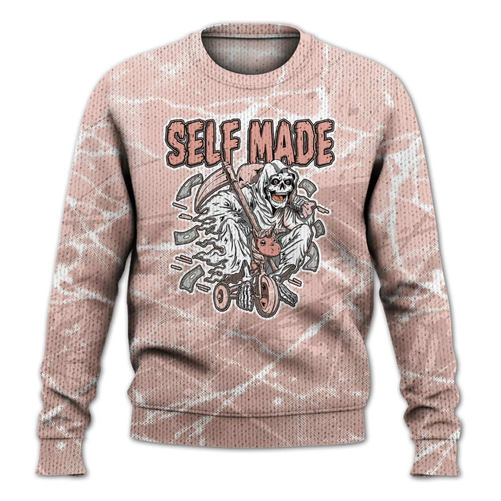 Knitted Sweater To Match Low Legend Pink 11s - Self Make Skeleton Profound