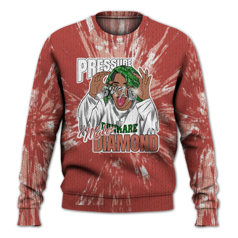 Knitted Sweater To Match Dune Red 13s - Pressures Makes Knitted Sweater To Match Lux