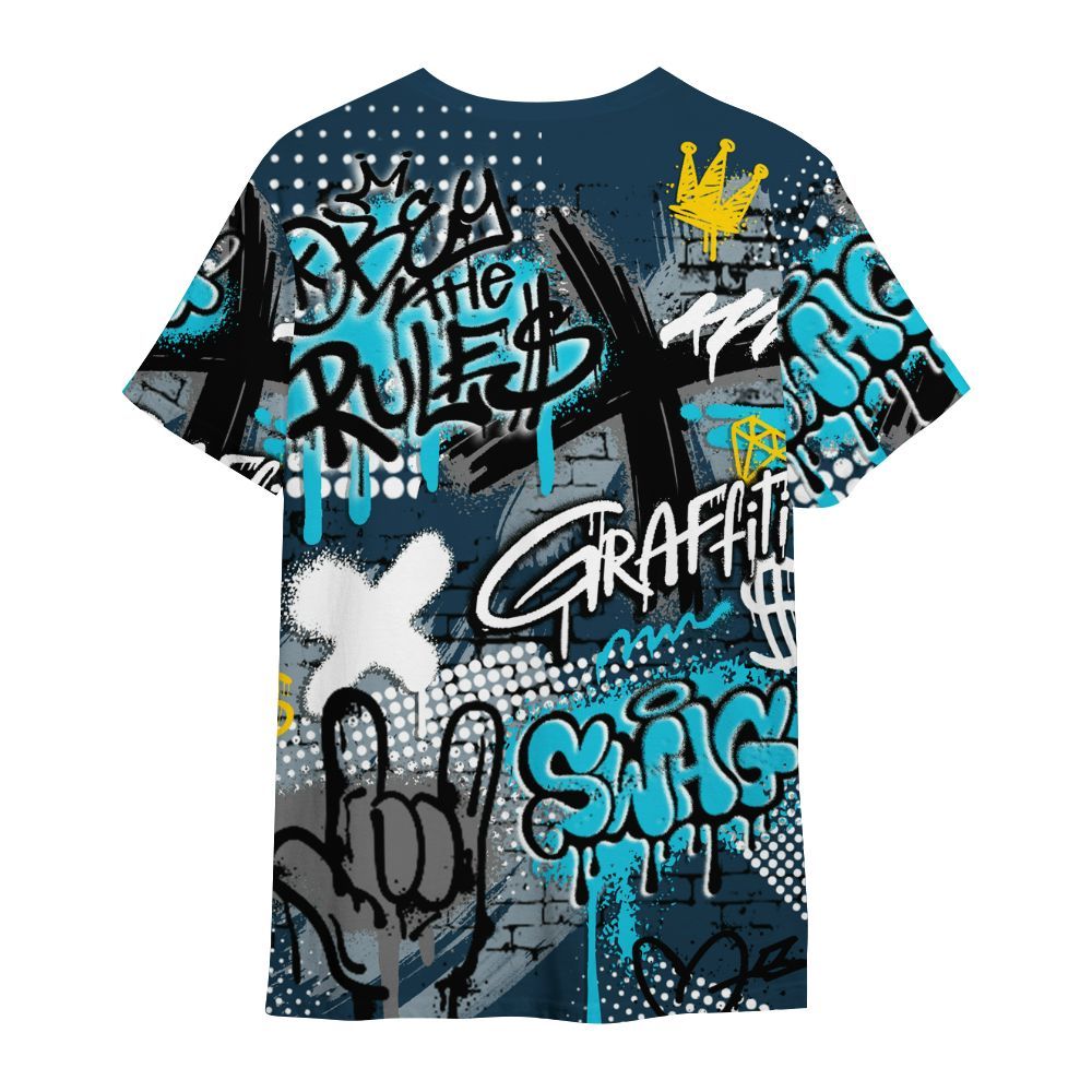 Shirt To Match Air Navy Baltic Blue - True It Real Graffiti Streetwear All Over Print