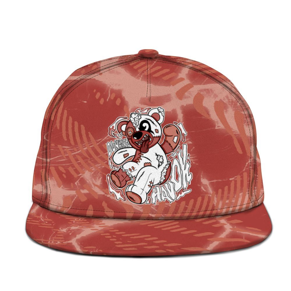 Snapback To Match Dune Red 13s - Havok Bear Graphic