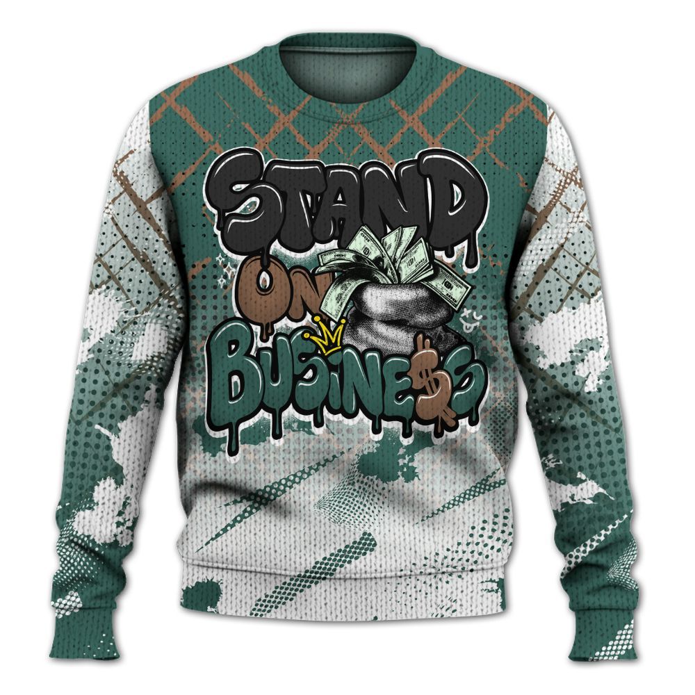 Knitted Sweater To Match Low OG Oxidized Green 1s - Halftone Stand Business Dripping