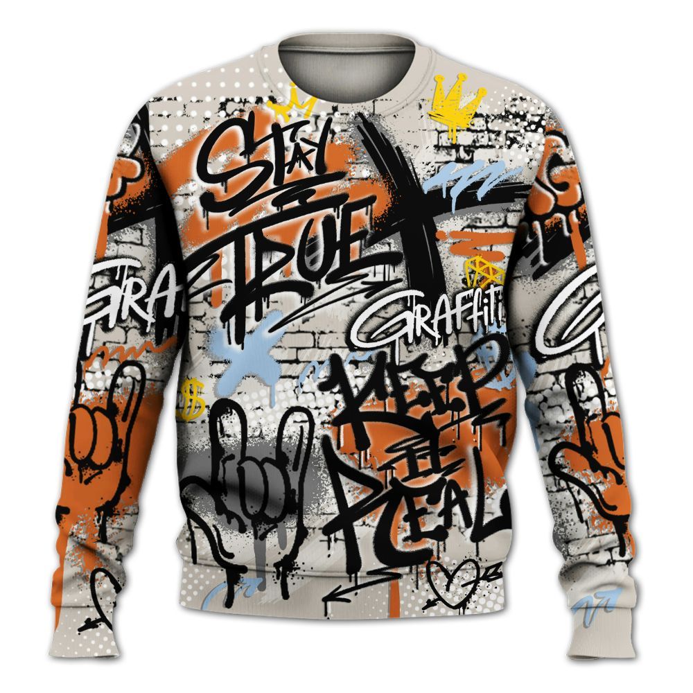 Sweatshirt To Match SE Craft 5s - True It Real Graffiti Streetwear All Over Print