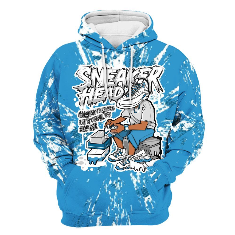 Hoodie To Match Powder Blue 9s - Sneakers Headache Graphic Luxury All Over Print