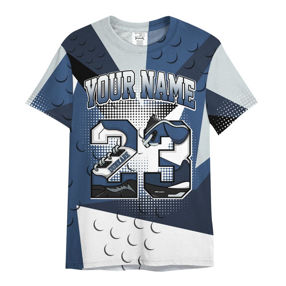 Shirt To Match Midnight Navy 4s - Poly Custom Name Number 23 5s All Over Print