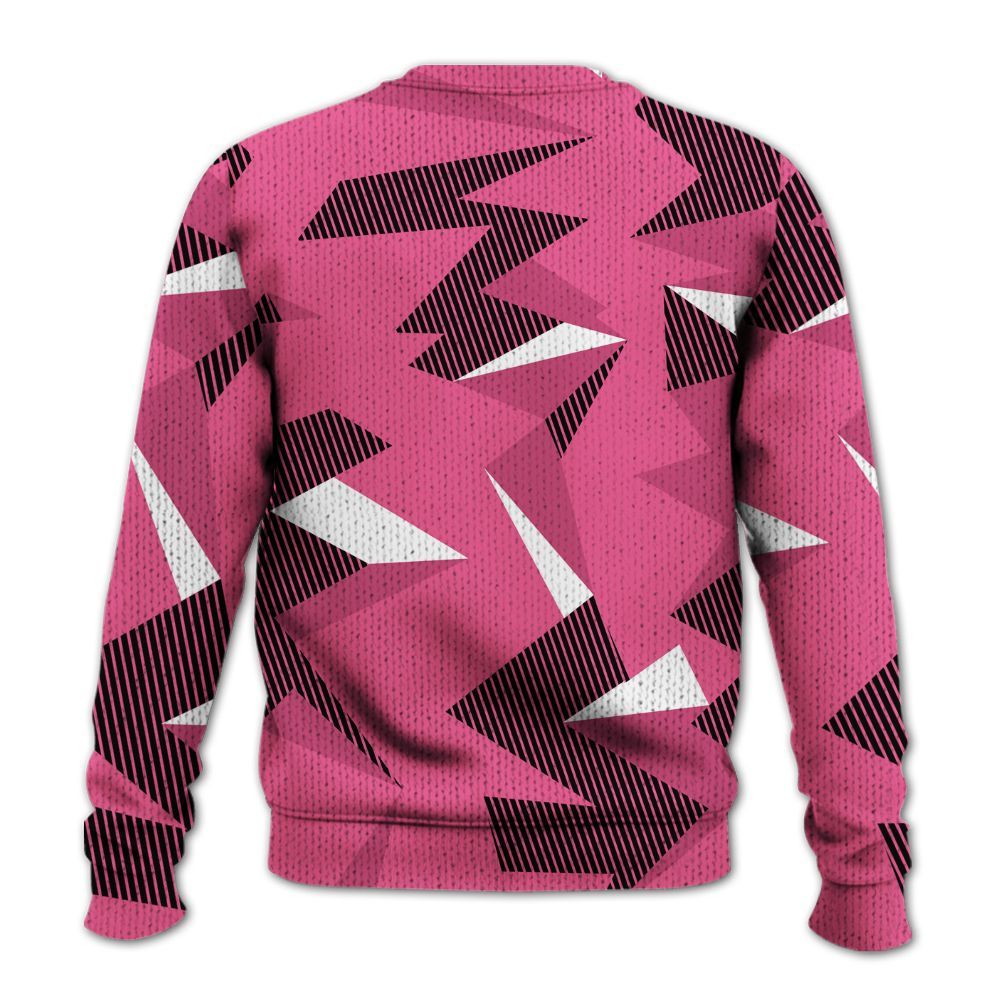 Knitted Sweater To Match Air Max SNDR Hyper Pink - Geometric Camouflage Pattern