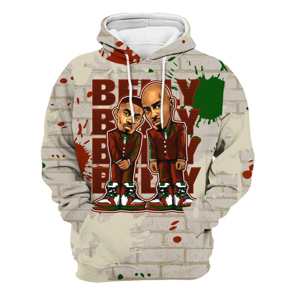 Hoodie To Match El Grito 5s - Belly Sneakers Graphic Halloween All Over Print