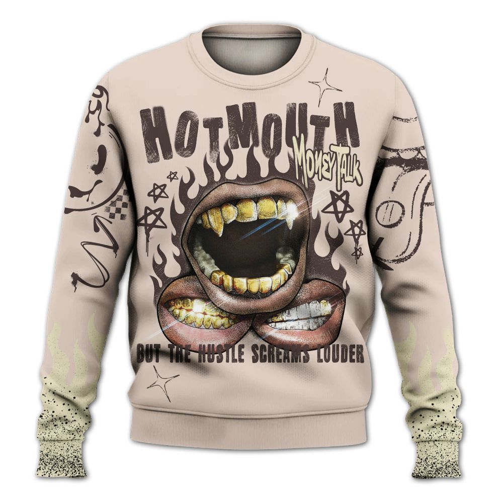Sweatshirt To Match A Ma Maniere X Fossil Stone 4s - Mouth Burning Street Style All Over Print