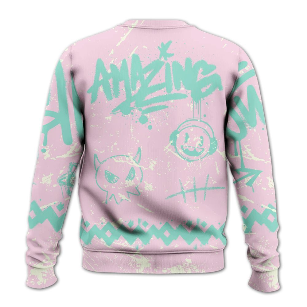 Sweatshirt To Match Retro Easter 5s - Friday Sneaker Crayon All Over Print