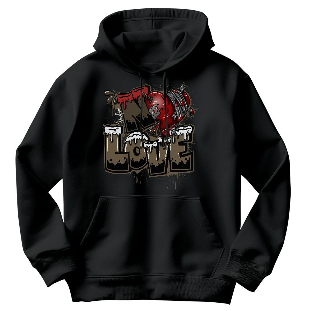 Sweatshirt To Match Olive 9s - Drip No Love Graphic