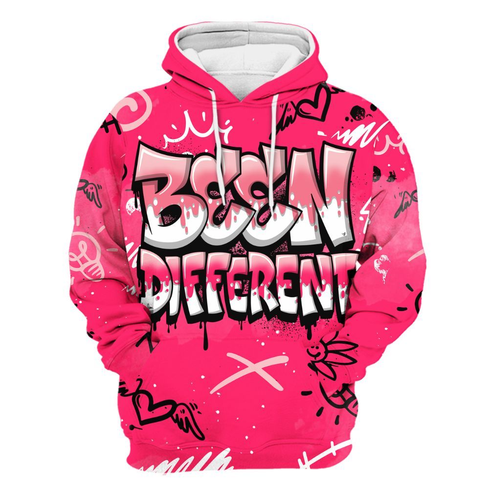 Hoodie To Match A'One Hyper Pink Shirt, Drip Been Di2ferent All Over Print
